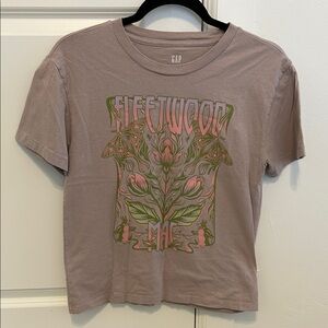 Gap Fleetwood Mac tee shirt xs butterfly floral purple